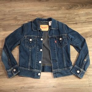 Vintage Levi Strauss Type 1 Women's Size XL Iconic Denim Dark Wash Jeans Jacket